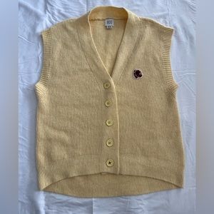 Urban Outfitters BDG Embroidered Cardigan Yellow Medium